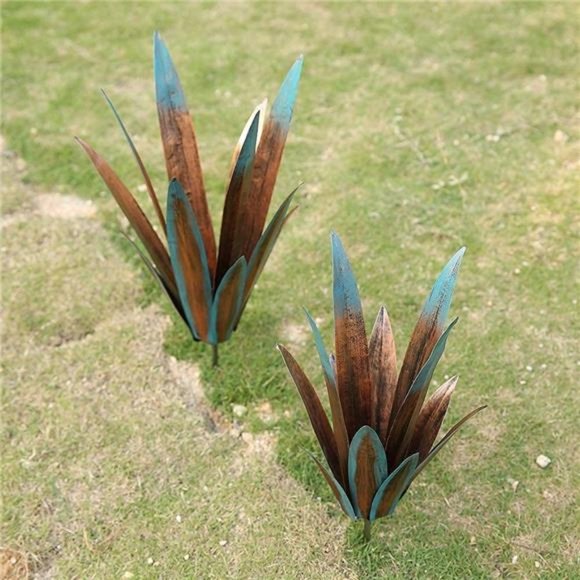 2pcs Tequila Rustic Sculpture DIY Metal AgavePlant HomeDecor Rustic Hand Painted - Picture 7 of 7